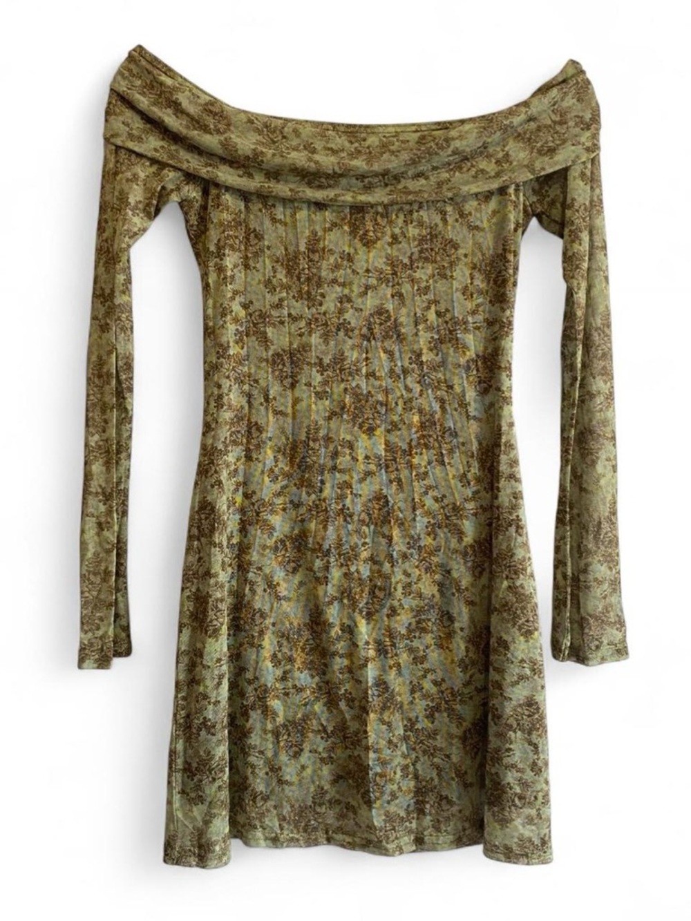 Green Mesh Mini Dress